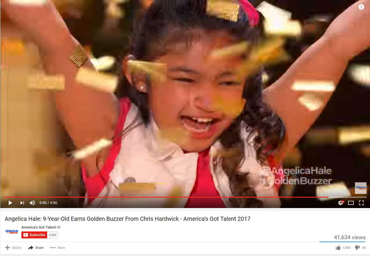 Johns Creek 9 Year Old Angelica Hale Crushes It Again On Agt Gets Golden Buzzer 9906